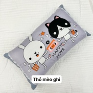 Gối cotton 3D cho bé - gối trẻ con - đảm bảo thoáng mát ( Cotton 100% ) kích thước 30x50 kèm ruột