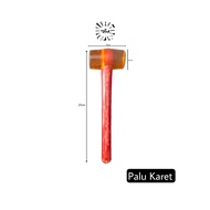 Flat rubber hammer for floor tiles, ceramic granite, long plastic handle