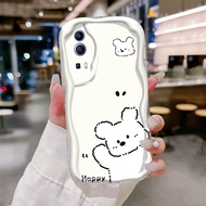 HP Phone Case For VIVO Y72 5G Y52 5G Y75s 5G Case Bear Image New Softcase Phone Case Silicone Protec