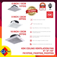 KDK 15TGQ 20TGQ 25TGQ 6" 8" 10" Ceiling Ventilation Fan / Ceiling Exhaust Fan / Siling Kipas Exhaust