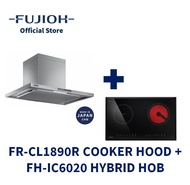 FUJIOH FR-CL1890R Made-in-Japan OIL SMASHER Cooker Hood (Recycling) + FH-IC6020 Induction &amp; Ceramic Hybrid Hob