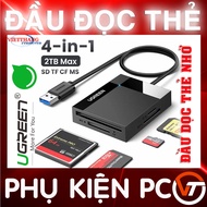 Genuine UGREEN Card Reader 4 In 1 USB3.0 SD Micro SD TF CF MS Compact For Laptop Computer High Speed