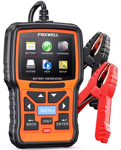 FOXWELL BT301 Battery Tester Load Drop Charging System Checker Analyzer Tool 12V Automotive Battery 