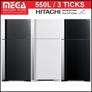 HITACHI R-VG690P7MS 550L 2-DOOR FRIDGE (3 TICKS) (NO FREE GIFT)