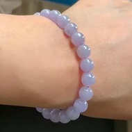 冰種翡翠天然翡翠A玉玉珠玉鏈手鏈 • 冰種紫羅蘭翡翠手串
