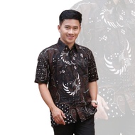 XXXL Hem batik jumbo Hem batik kantor Hem batik kondangan Hem kombinasi lengan pendek Hem batik komb