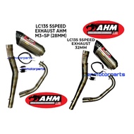 LC135 5SPEED 32MM 28MM SPR AHM M3 RACING EXHAUST PIPE EKZOS LC135 5S EXHAUST AHM LC135 5S EXHAUST  RACING