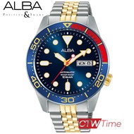 ALBA Automatic นาฬิกาข้อมือผู้ชาย สายสแตนเลส รุ่น AL4185X1 / AL4185X (สองกษัตริย์ / Pepsi)