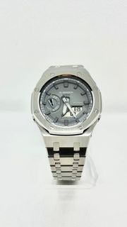 《改裝訂製》G-SHOCK特別限量版 男裝女裝手錶鋼錶 農家橡樹  Casioak Casio G Shock Special Limted Edition GA2100 Luxury Men Lad