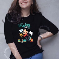 KATUN ID - Raglan Tshirt 3/4 Motif DTF paint brush illusion Cotton T-shirt/ Wanita T-shirt/ LatestWa