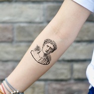 OhMyTat 凱撒大帝 Julius Caesar 刺青圖案紋身貼紙 (2 張)