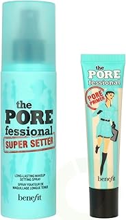 Benefit Prime & Set Pore Pack 2-Piece Set, (0.74 Ounce Pore Primer + 4.0 Ounce Setting Spray)