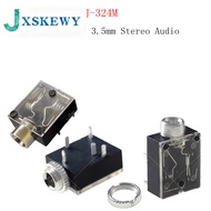 10PCS Stereo Headphone Jack Socket PJ324 PJ324M 5 Pin 3.5mm Audio Jack Socket for Headphone With Nut
