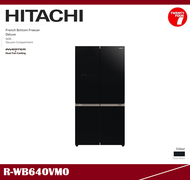 [ Delivered by Seller ] HITACHI 4 Door French Bottom Refrigerator / Freezer / Fridge / Peti Sejuk 569L R-WB640VM0 GBK