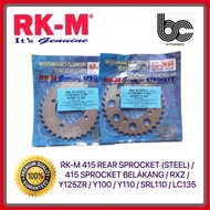 RK-M 415 STEEL REAR SPROCKET GEAR / RKM 415 RACING SPOKET BELAKANG FOR YAMAHA RXZ / 125ZR / Y100 / Y
