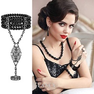 Elegant Vintage 1920s Dress Accessories Bracelet Ring Great Gatsby Headpiece Flapper Hand Accessories Wedding Jewelry