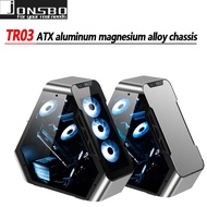 JONSBO TR03 ATX Mid Tower Computer Case Triangular Heteroclite Aluminum ATX GAMING PC Case Support 360 Liquid/175Mm Air Cooling