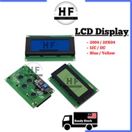 LCD2004 20x4 I2C IIC LCD Display Module Blue/Yellow Backlight 4Pin for Arduino DIY Project 2004