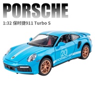 Toys Car 1:32 Porsche 911 Turbo S Limited Edition Edition Diecast Alloy Model Pull Back Car Gift Kid