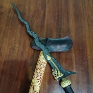 Keris Nogo Siluman Kinatah Sepuh Emas Luk 7 pamor Melati Tumpuk istimewa