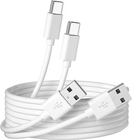 2Pcs 6ft USB C Cable Compatible with iPad Pro 12.9/11,2018,MacBook Air,Type C Cable for Google Pixel 3a 2 XL,USB C Charger Cord for Samsung Galaxy Ultra S20+S10 S9 Note 10 Tab S4