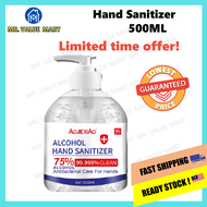 Hand Sanitizer Gel type 500ML 75% Alcohol / Quick Dry / Rinse Free 洗手液 Hand wash cuci tangan