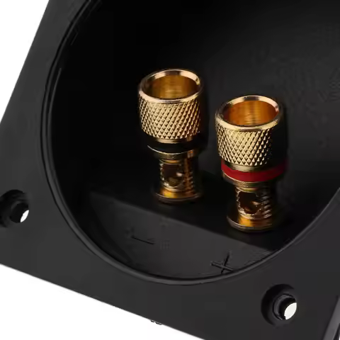 Gold Plated Square Speaker Terminal Binding Post Screw Down Connector for Subwoofer Box Audio System