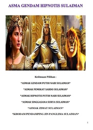 Buku asma Qosam Hipnotis Sulaeman AS
