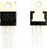 Todiys New 10Pcs 80NF70 STP80NF70 80A 70V for to-220 N-Channel Power Mosfet Transistors P80NF70