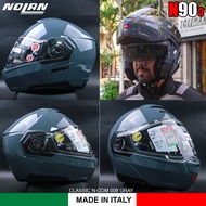 หมวกกันน็อค NOLAN N90-3 หมวกยกคาง แว่นตา 2ชั้น สัญชาติ ITALY รองรับการติดตั้ง bluetooth N-COM 008 GR