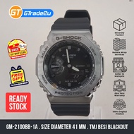 Original G  Shock Men GM-2100BB-1A Analog Digital Tmj Besi Blackout Watch [READY STOCK]