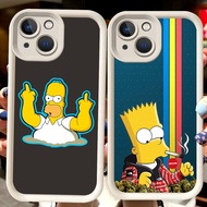 H88 The Simpsons White Casing for iphone 6 7 6s 8 Plus 13 14 Pro Max