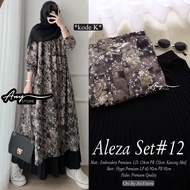 aleza tunic kondangan setelan tunik dan rok by A.N.Y long tunic jumbo ld 120 CM rok panjang plisket 