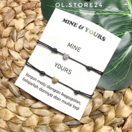 LOVE CHARACTER STRAP BRACELET 1mm LOVE BRACELET/ LOVE BRACELET/ PAIR