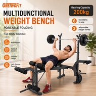 OneTwoFit Multitasking Weightlifting Bench Gym Bench Press Gym Chair home gym equipment Stable Indoo
