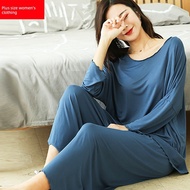pyjamas women baju tidur perempuan Seluar kaki lebar bersaiz besar wanita 200jin pakaian rumah mm ge