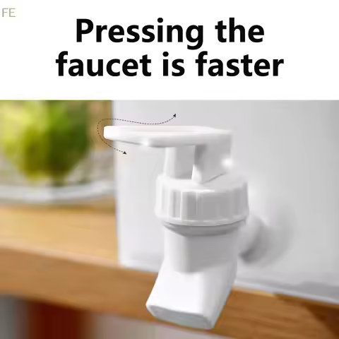 [F] Water Kettle With Faucet Beverage Dispenser Cold Juice Lemonade Drinks Bucket Liquid Storage Tan