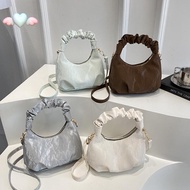 Retro Cloud Bag, Small Pleated Handbag, Stylish Crossbody Bag, Cloud Bag, Pleated Small Tote Bag