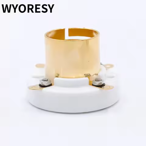 WYORESY 4 Leg Gold Plated Vacuum Tube Socket GZC4-1B-G For 300B 2A3 101D FU-811A