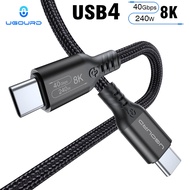 UGOURD Thunderbolt4 2m-0.2m USB4 Cable 40Gbps Thunderbolt3 Type C to Type C Fast Charger Cable 240W 
