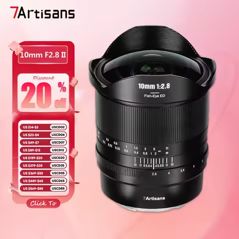 7artisans 10mm F2.8 II Full Frame Ultra-wide Angle Fisheye Lens for Humanities Photography with Sony