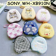 【Fast Shipment】For SONY WH-XB910N Headphone Case Cartoon SimpleHeadset Earpads Storage Bag Casing Box