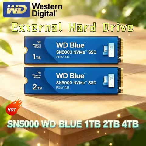 Western Digital SN5000 WD Blue 1T 2T PCIe Gen 4.0 NVMe M.2 2280 Internal SSD for Gaming Desktops Lon