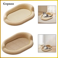 [Gepnoo] Oval Cat Scratcher Lounge Anti Slip Feet for Indoor Kitten 61x40x25cm Scratch Pad