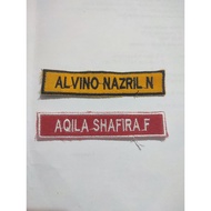 Custom Computer Embroidery Name Bet ELITE B 380 Neat Stitching Size 1.8x8.5cm Embroidered Uniform At