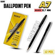 12 Pcs Ballpoint Baoke Pen A7 [0.7 MM] Character/Pen/Ballpoint Pen Black Pen