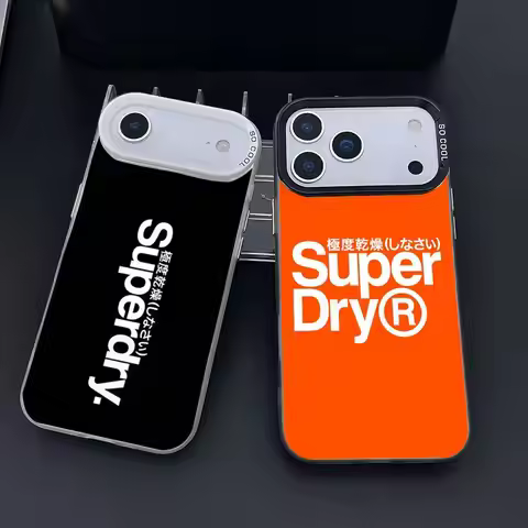 Trendy brand S-Superdry Phone Case For iPhone 12 13 14 15 16 17Pro Max Plus Protect Plating Phone Co