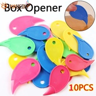 Portable Letter Opener Cutting Supplies / Mini Colorful Box Opener / Carry-on Case Keychain / Mini Safety Package Cutter Tool / 10PCS Plastic Unpacking Opener