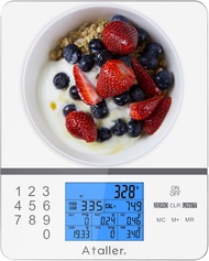 Ataller Food Scale with Nutritional Calculator Digital Kitchen Scale Food Scales for Kitchen Calorie