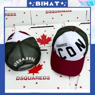 DSQUARED2 Men's and Women's Fashion Button Mesh Cap, Dsquared2 Mesh Hat with MU234 color combination